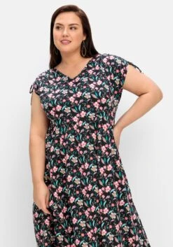 Sheego Jerseykleid Mit Blumenprint Und Weitem Rock -Shego Kleidung Geschaft 14892501491 04Q1J 02 SH