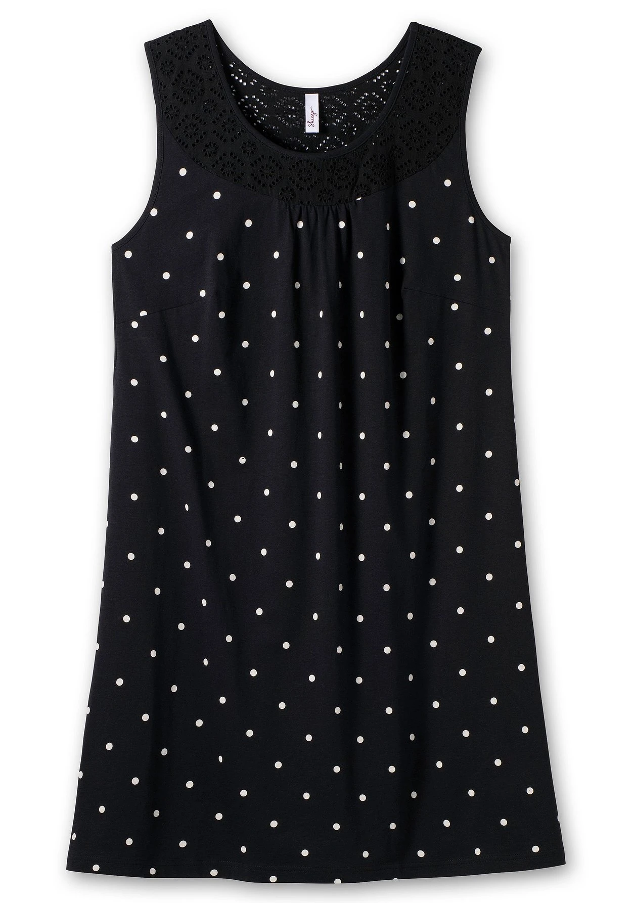 Sheego Ärmelloses Jerseykleid Mit Punktedruck 4 Sheego Ärmelloses Jerseykleid Mit Punktedruck – Bild 4