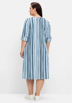 Sheego Midikleid Mit Streifen, In Leichter A-Linie -Shego Kleidung Geschaft 14895001971 04QRA 02 SH