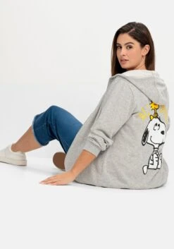 Sheego Kapuzen-Sweatjacke Mit Snoopy-Print -Shego Kleidung Geschaft 14904100776 04QOX 02 SH