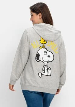 Sheego Kapuzen-Sweatjacke Mit Snoopy-Print