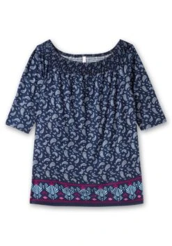 Sheego Carmenshirt Mit Paisleymuster Und 3/4-Arm -Shego Kleidung Geschaft 14905102119 04QV9 00 SH