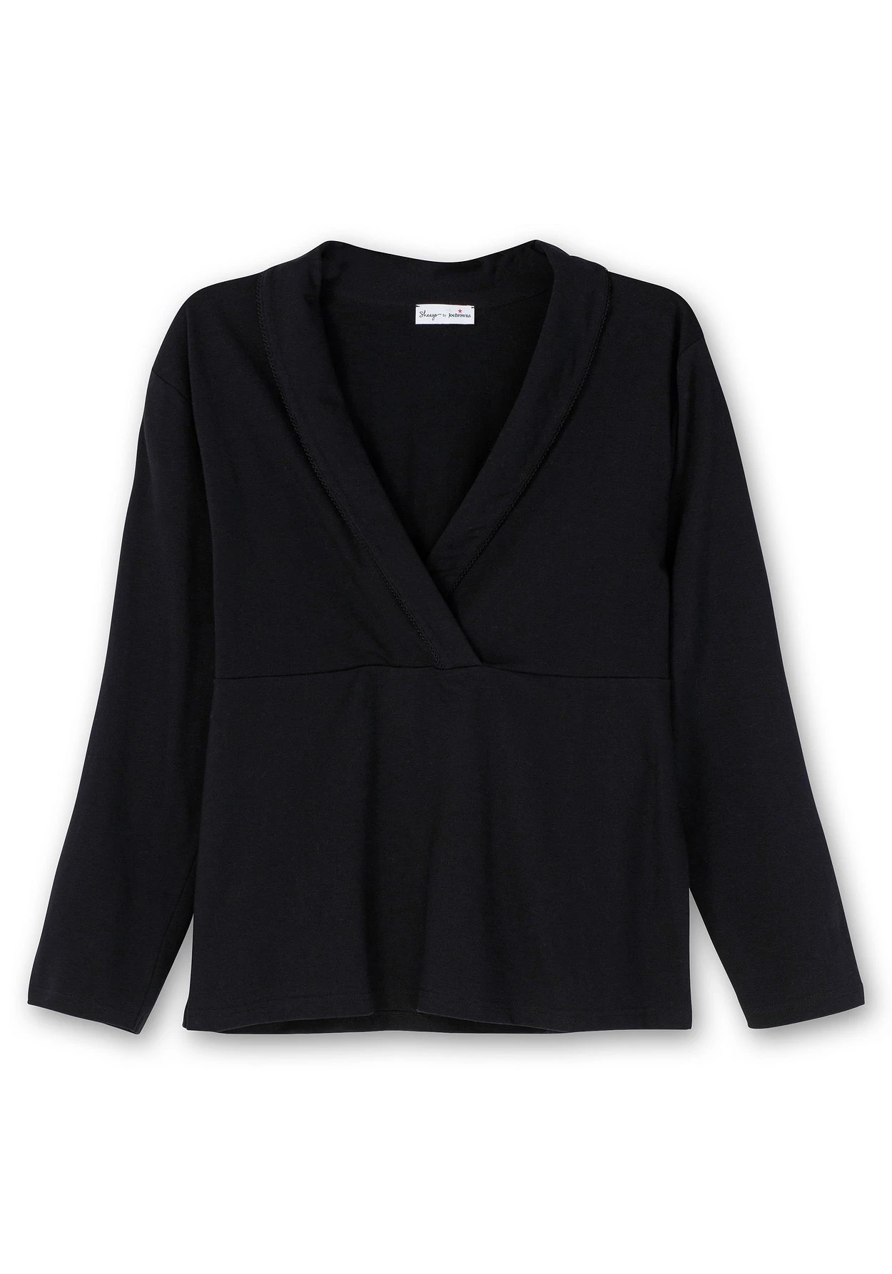 Langarmshirt Mit Tiefem Reverskragen 3 Langarmshirt Mit Tiefem Reverskragen – Bild 3