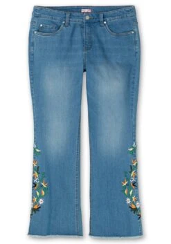 Bootcut-Jeans Mit Blumenstickerei Und Fransensaum 10 Bootcut-Jeans Mit Blumenstickerei Und Fransensaum -Shego Kleidung Geschaft 14971100053 04SSV 00 SH