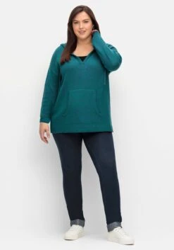 Sheego Kapuzenpullover Mit Kaschmiranteil, In Melierter Optik 9 Sheego Kapuzenpullover Mit Kaschmiranteil, In Melierter Optik -Shego Kleidung Geschaft 14975102202 04T4B 02 SH