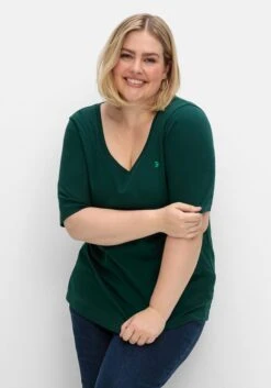 Sheego T-Shirt Mit Verlängertem Halbarm -Shego Kleidung Geschaft 14979901685 04SV0 01 SH