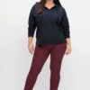 Sheego Leggings Mit Fixiertem Aufschlag Am Saum