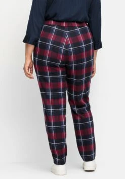 Sheego Karo-Joggpants Mit Stretchbund Und Bindeband -Shego Kleidung Geschaft 14984100035 04ST6 01 SH