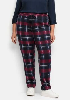 Sheego Karo-Joggpants Mit Stretchbund Und Bindeband -Shego Kleidung Geschaft 14984100035 04ST7 02 SH