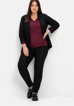 Sheego Schmale Hose In Feiner Rippstruktur, Mit Schlupfbund -Shego Kleidung Geschaft 14984200289 04T74 02 SH