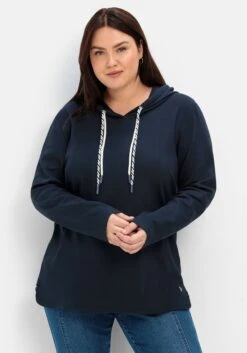 Sheego Kapuzensweatshirt Mit Doppelten Bändern