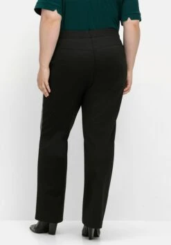 Sheego Gerade Hose Mit Stretchbund, Im Materialmix -Shego Kleidung Geschaft 15009300289 04UFH 01 SH