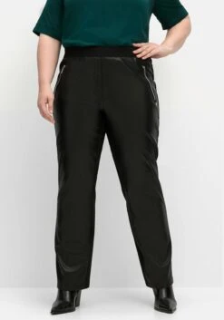 Sheego Gerade Hose Mit Stretchbund, Im Materialmix -Shego Kleidung Geschaft 15009300289 04UFI 01 SH