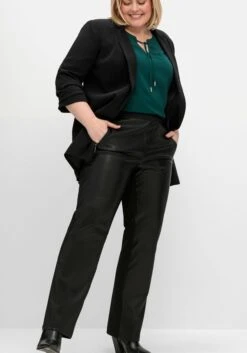 Sheego Gerade Hose Mit Stretchbund, Im Materialmix -Shego Kleidung Geschaft 15009300289 04UFK 02 SH