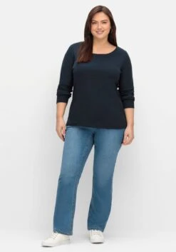 Sheego Leicht Tailliertes Langarmshirt Im Doppelpack -Shego Kleidung Geschaft 15009802246 04UTQ 02 SH