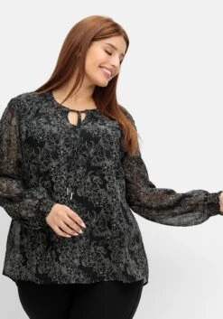 Sheego Chiffontunika In Petite-Passform, Mit Blumenprint -Shego Kleidung Geschaft 15021401491 04UIM 02 SH