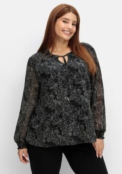 Sheego Chiffontunika In Petite-Passform, Mit Blumenprint