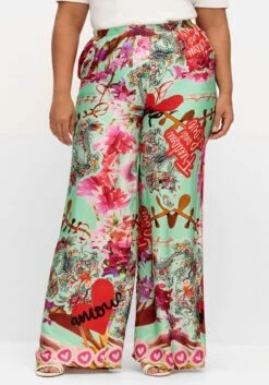 Weite Hose Mit Gummibund Und Alloverdruck -Shego Kleidung Geschaft 15045201098 04S6L 02 SH