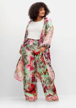 Weite Hose Mit Gummibund Und Alloverdruck -Shego Kleidung Geschaft 15045201098 04S6Q 02 SH