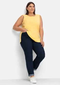 Sheego Gerade Stretch-Jeans Mit Komfortbund